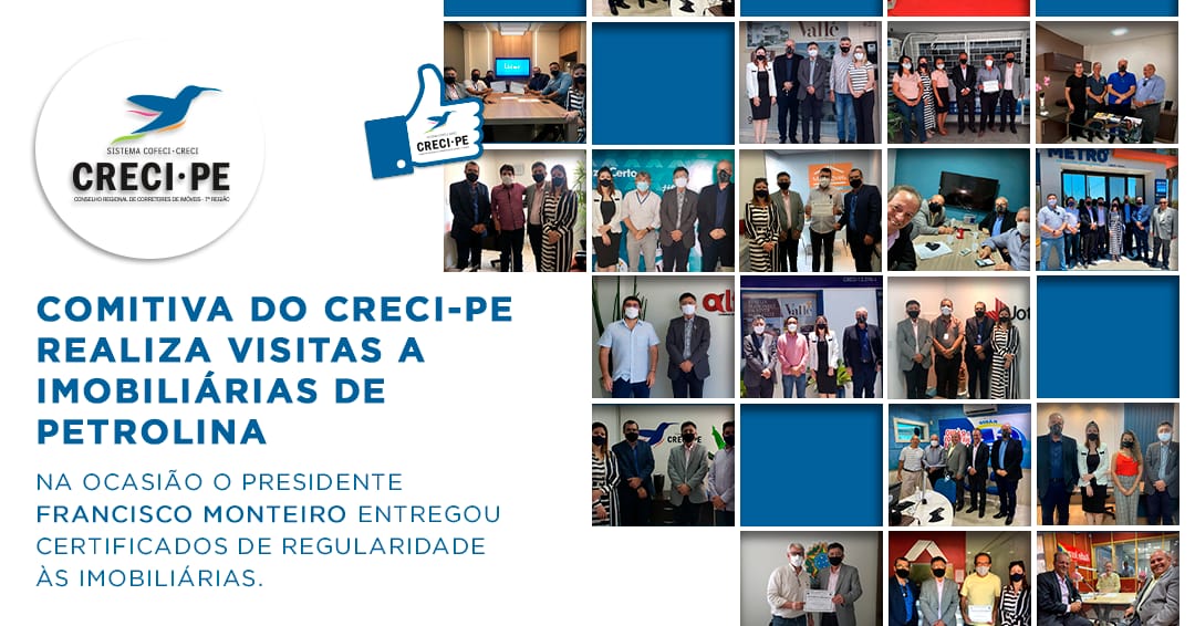 COMITIVA DO CRECI-PE REALIZA VISITAS ÀS IMOBILIÁRIAS DE PETROLINA