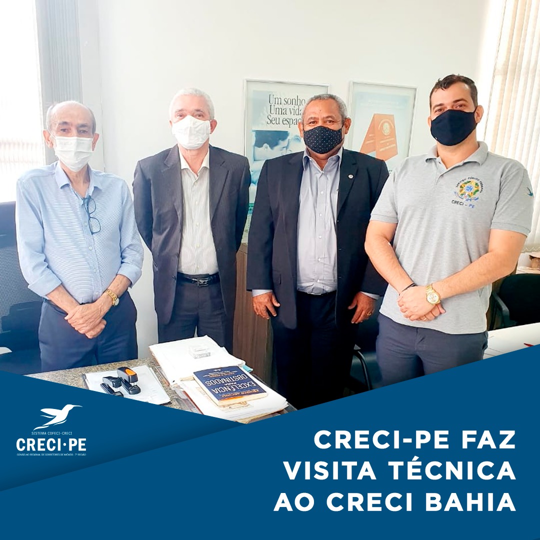CRECI-PE FAZ VISITA TÉCNICA AO CRECI BAHIA