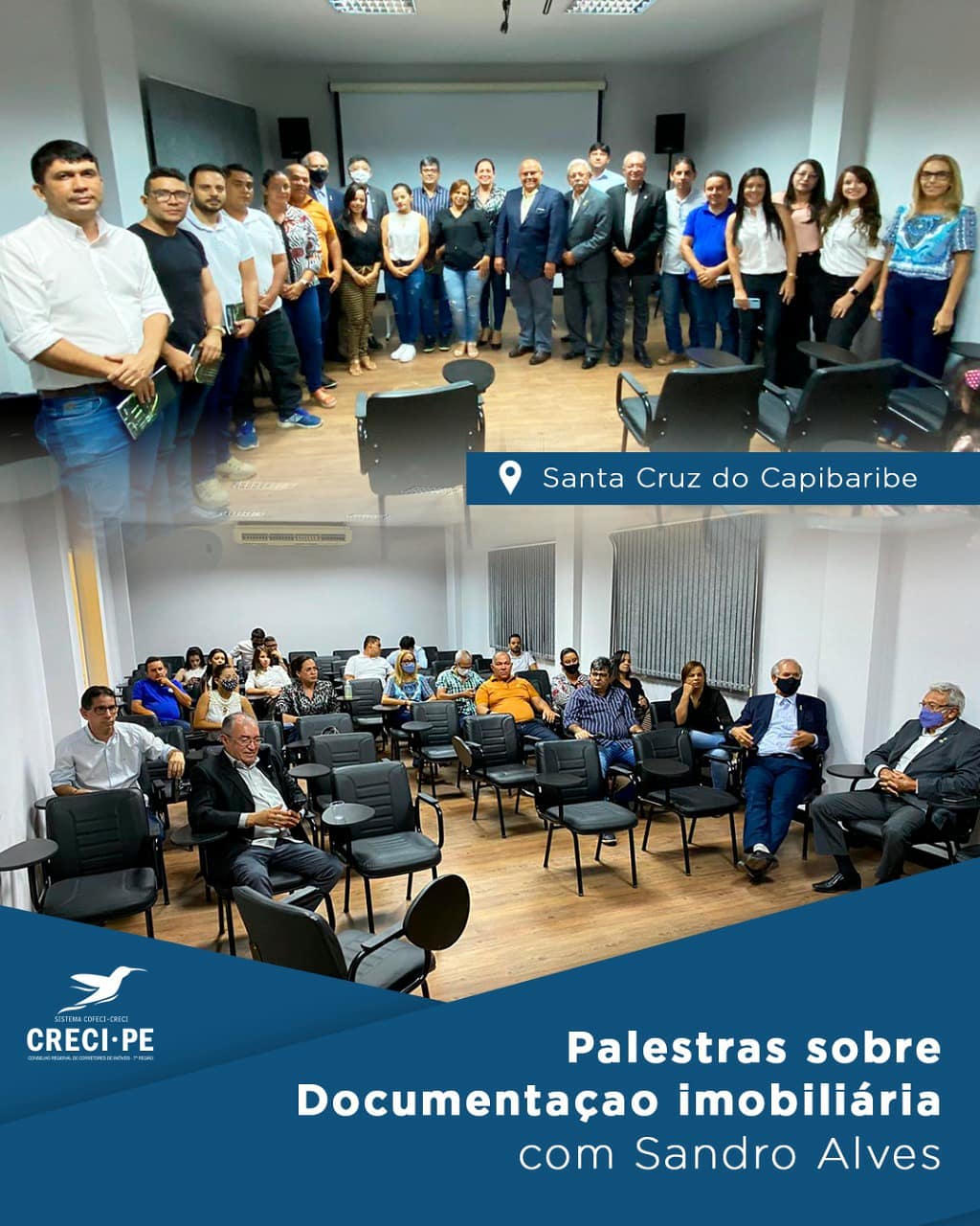 CRECI-PE PROMOVE PALESTRAS SOBRE DOCUMENTAÇÃO IMOBILIÁRIA EM SANTA CRUZ DO CAPIBARIBE E CARUARU.